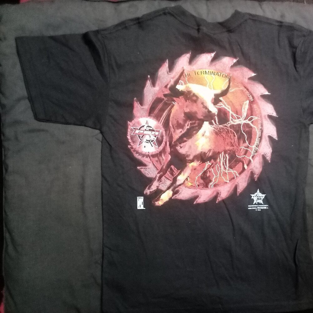 Vintage Professional Bull Riders Terminator Rodeo T-Shirt - Picture 7 of 9